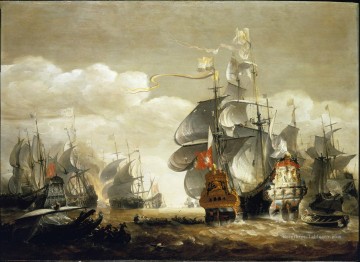  navale Peintre - Van Minderhout Bataille de Lowestoft Batailles navales